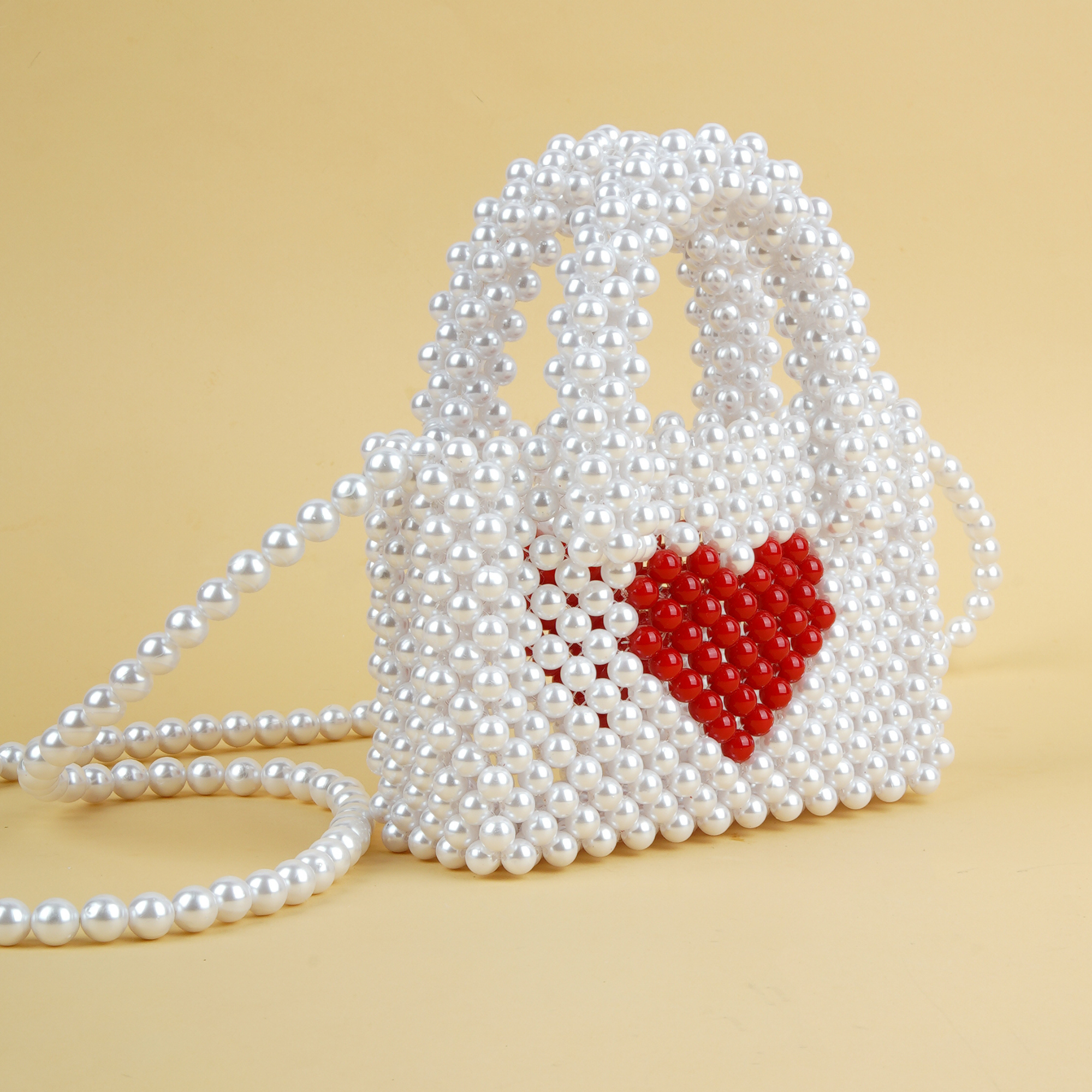 How to make beaded love bag/ beaded ornaments bag/beaded jewelry bag/putir  love bag - YouTube